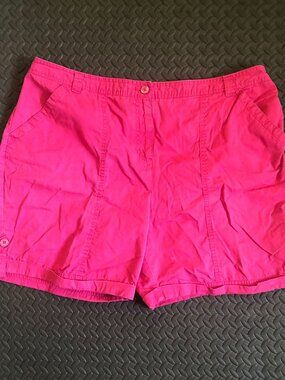 BASIC EDITIONS PINK CLASSIC FIT SHORTS SIZE 22W